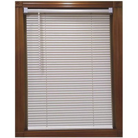 Designer's Touch Alabaster Cordless Light Filtering Vinyl Blind with 1 in. Slats 38 in. W x 64 in. L