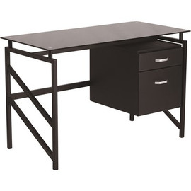 Carnegy Avenue 46 in. Black Rectangular 2 -Drawer Computer Desk with File Storage Carnegy Avenue 46 in. Black Rectangular 2 -Drawer Computer Desk with File Storage