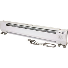 KING KP Portable 3 ft. 120-Volt 1000-Watt Baseboard Heater in White