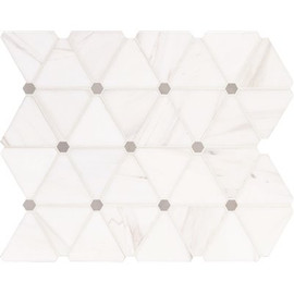 MSI Argent Marble Pinwheel 12 in. x 14 in. Polished Marble Look Floor and Wall Tile (11.6 sq. ft./Case)