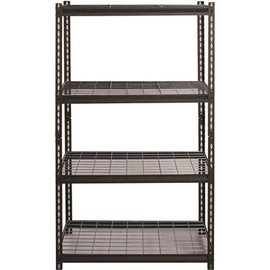 Iron Horse Black 4-Tier Boltless Steel Garage Storage Shelving Unit (36 in. W x 60 in. H x 18 in. D)