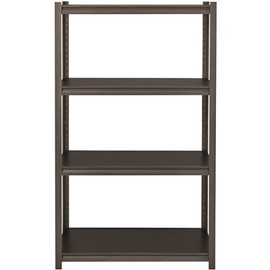 Iron Horse Black 4-Tier Steel Shelving Unit (36 in. W x 60 in. H x 18 in. D)