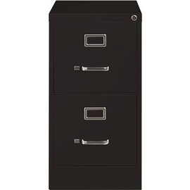 Hirsh 22 in. Deep Black Commercial Metal Vertical File Cabinet with 2-Drawers