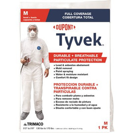 TRIMACO DuPont Tyvek Medium White Painters Coveralls with Hood and Boots