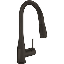 Symmons Sereno Single-Handle Pull-Down Sprayer Kitchen Faucet in Matte Black