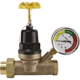 Apollo 3/4 in. x 3/4 in. Lead Free Bronze FNPT Pressure Reducing Valve with Gauge