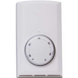 Cadet Mechanical Double-Pole 22 Amp Wall Thermostat in White