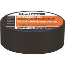 Shurtape PW 200 Corrosion-Resistant PVC Pipe Wrap Tape, BLACK, 20 mils, 2 in. x 33.3 yds. [1 Roll]