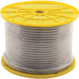 KingChain 1/16 in. x 500 ft. Galvanized Steel Aircraft Cable, 7x7 Construction Reeled