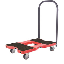 SNAP-LOC 1,200 lbs. Capacity Professional E-Track Push Cart Dolly in Red