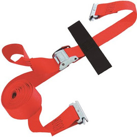 SNAP-LOC 20 ft. x 2 in. Cam Buckle E-Strap with Hook and Loop Storage Fastener in Red