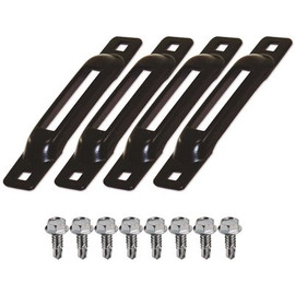 SNAP-LOC E-Track Single Strap Anchor in Black with Self-Drilling Screws (4-Pack)