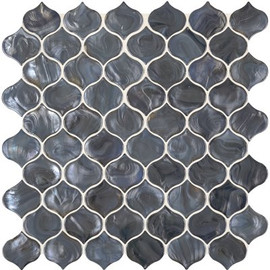 MSI Blue Shimmer Arabesque 10 in. x 10.2 in. Glossy Glass Patterned Look Wall Tile (7 sq. ft./Case)