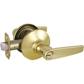 Defiant Olympic Polished Brass Keyed Entry Door Lever