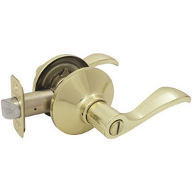 Defiant Naples Polished Brass Privacy Bed/Bath Door Lever