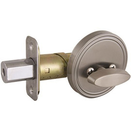 Defiant 1-sided Keyless Satin Nickel Deadbolt