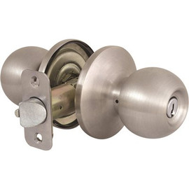 Saturn Stainless Steel Keyed Entry Door Knob with SC1 Keyway