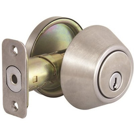 Stainless Steel Single Cylinder Deadbolt with SC1 Master Pinned Keyway