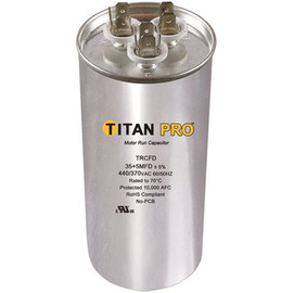 TITAN Run Capacitor 60+10 MFD 440/370-Volt Round