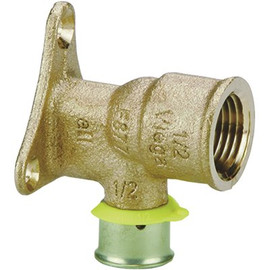 Viega PureFlow Press 90-Degree Drop Ear Elbow 1/2 in. x 1/2 in. Zero Lead Bronze