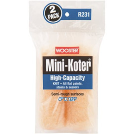 Wooster 4 in. x 1/2 in. Mini-Koter High-Capacity Roller (2-Pack)