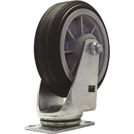 SNAP-LOC All-Terrain 6 in. Swivel Plate Caster with 375 lbs. Load Rating