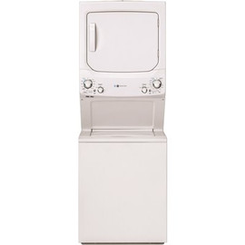 GE White Laundry Center with 3.9 cu. ft. Washer and 5.9 cu. ft. 120 Volt Vented Gas Dryer, ENERGY STAR