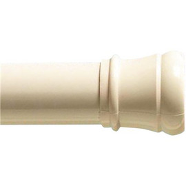 Premier 60 in. Basic End Cap Tension Shower Rod in White