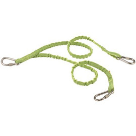 Ergodyne 15 lbs. Lime Standard Twin Leg Stainless Triple Carabiner Tool Lanyard