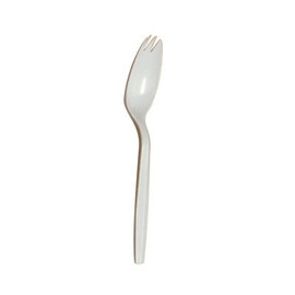 PrimeSource White Medium Weight Polypropylene Spork (1,000 per case)