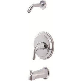 Gerber Viper 1-Handle Tub and Shower Trim Kit in Chrome without Showerhead with Treysta Cartridge (Valve Not Included)