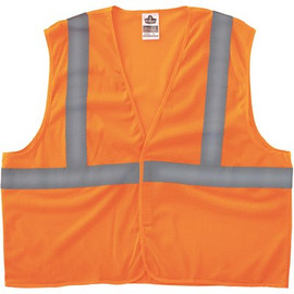 Ergodyne GLoWEAR Class 2 Small/Medium Orange Hi-Vis Type R Super Econo Mesh Vest