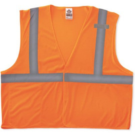 Ergodyne GLoWEAR Class 2 2XL/3XL Orange Hi-Vis Type R Economy Mesh Vest