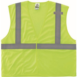 Ergodyne GLoWEAR Class 2 L/XL Lime Hi-Vis Type R Economy Mesh Vest