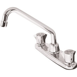 Sayco Classic Series 2-Handle Standard Kitchen Faucet Less Side Spray in Chrome