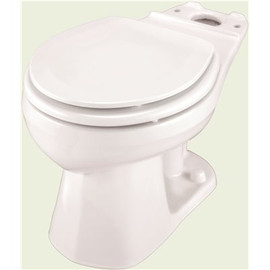 Gerber Plumbing Ultra Flush Pressure Assisted 1.0/1.28/1.6 GPF Round Front Toilet Bowl Only in White