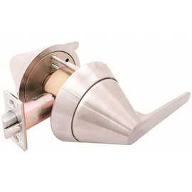 TownSteel Ligature Resistant Satin Stainless Steel Cylindrical Dummy Door Lever Lock Lever Trim 2-3/4 in. Backset