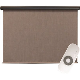 SeaSun Sea Cliff Cordless UV Blocking Motorized PVC Outdoor Roller Shade Rechargeable DC Motor 72 in. W x 96 in. L