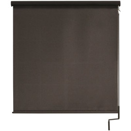 SeaSun Moonstone Cordless UV Protection PVC Outdoor Roller Shade Pole Operated With Valance 96 in. W x 96 in. L