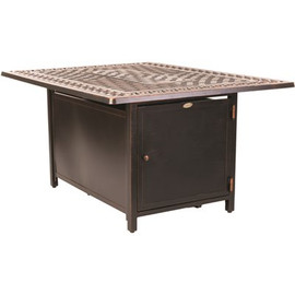 Fire Sense Meerin 48 in. x 24 in. Rectangle Aluminum LPG Fire Pit Table in Antique Bronze