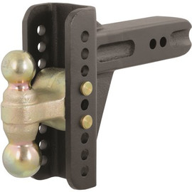 CURT 20,000 lbs. 6 in. Drop Adjustable Trailer Hitch Channel Mount with Dual Ball (2-1/2 in. Shank)