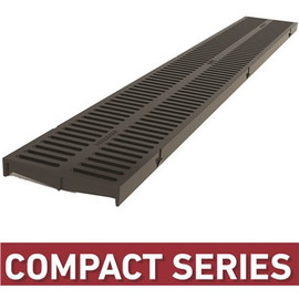 U.S. TRENCH DRAIN Compact Series Black Replacement Grate to suit 5.4 in. W x 3.2 in. D x 39.4 in. L Trench and Channel Drain