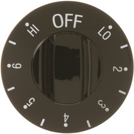 GE Range Black Control Knob with Numbers