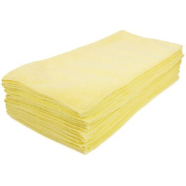 Renown 16 in. x 16 in. Premium Microfiber Cleaning Cloth, Yellow (12-Pack)