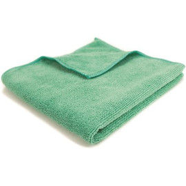 Renown 16 in. x 16 in. General Purpose Microfiber Cleaning Cloth in Green (12-Pack)