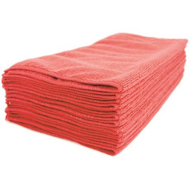 Renown Premium 16 in. x 16 in. Microfiber Cloth, Red (12-Pack)