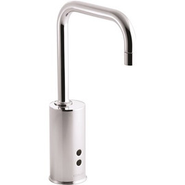 Gooseneck Single-Hole Touchless Hybrid Energy Cell-Powered Commercial Faucet with Insight Technology in Polished Chrome