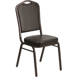 Carnegy Avenue Black Vinyl/Gold Vein Frame Stack Chair Carnegy Avenue Black Vinyl/Gold Vein Frame Stack Chair