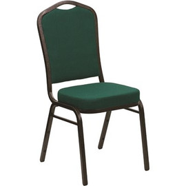 Carnegy Avenue Green Fabric/Gold Vein Frame Stack Chair