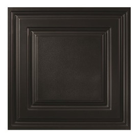 GENESIS 23.75in. X 23.75in. Icon Relief Lay In Vinyl Black Ceiling Panel (Case of 12)